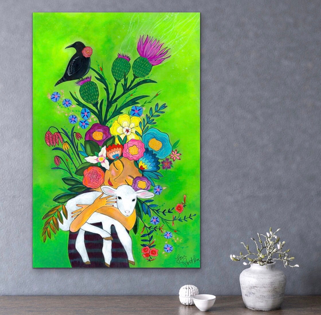 The Lady and the Lamb (8x12/24x36)