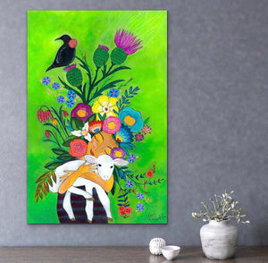 The Lady and the Lamb (8x12/24x36)