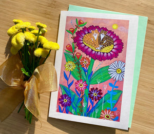 Cats and Blooms Card Set