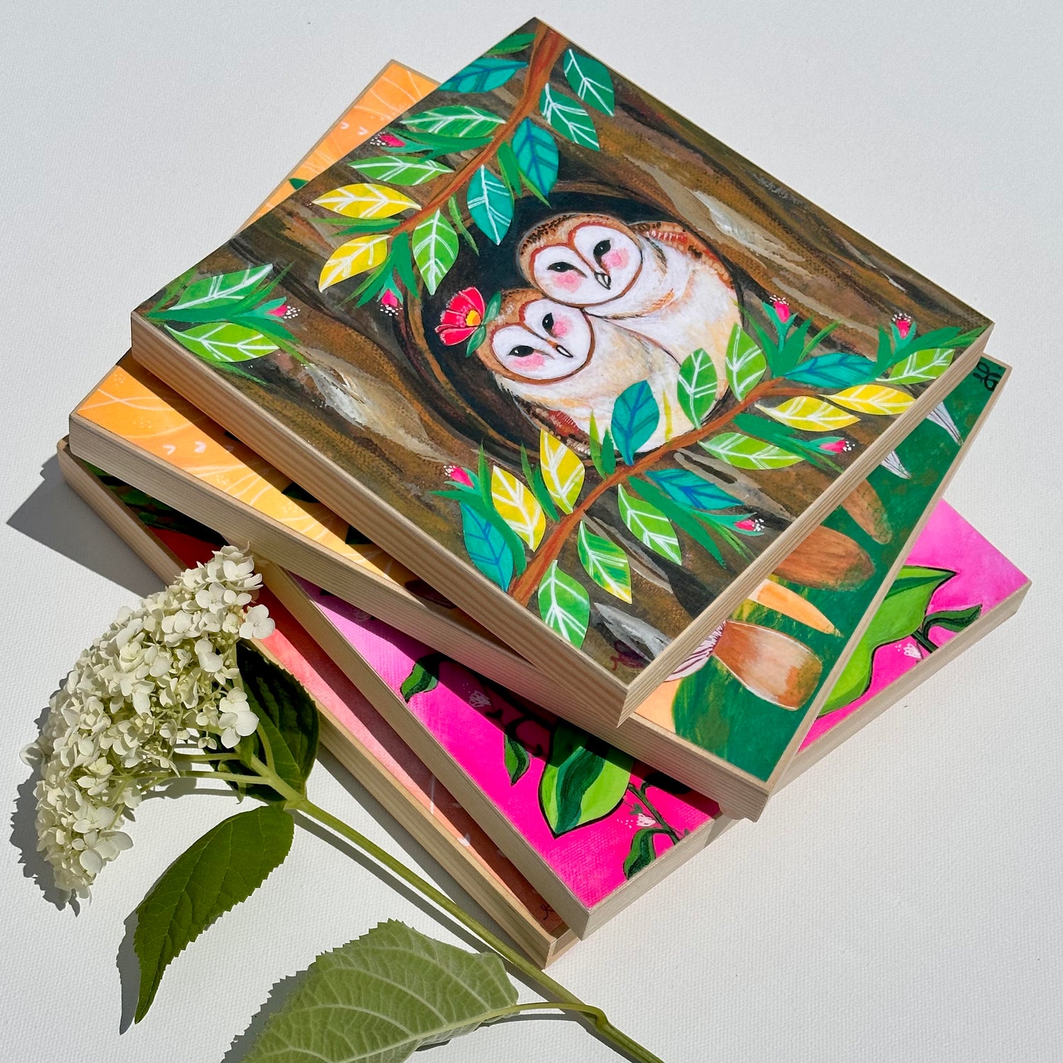 Wood Print Owls - header