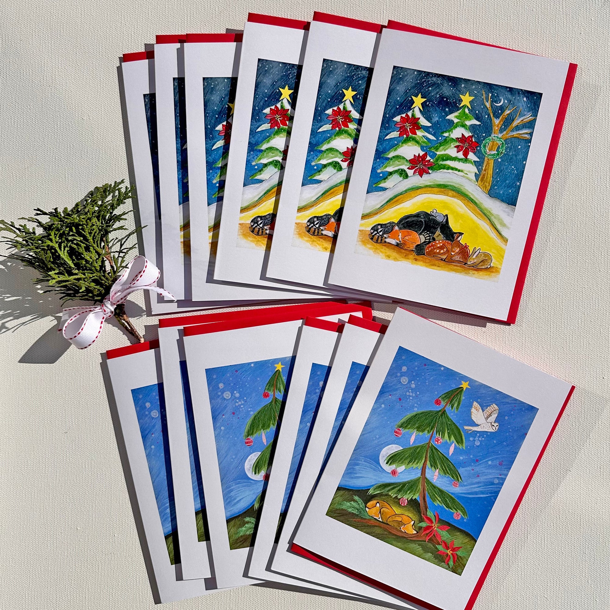 Holiday Card Set of 12: Split (NEW!)