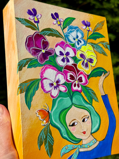Bounty of Blooms- 6x8 Mixed Media Painting