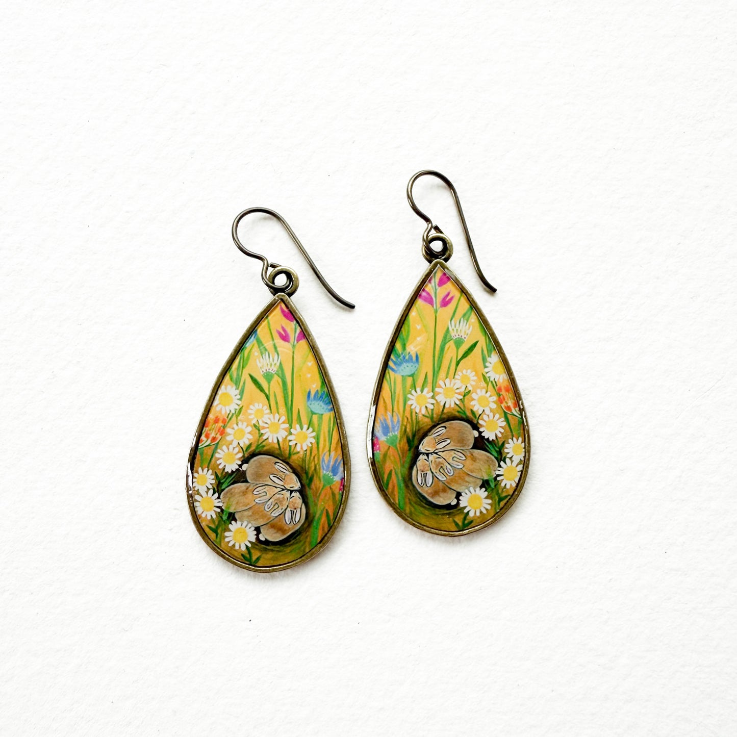 Bunnies Teardrop Earrings