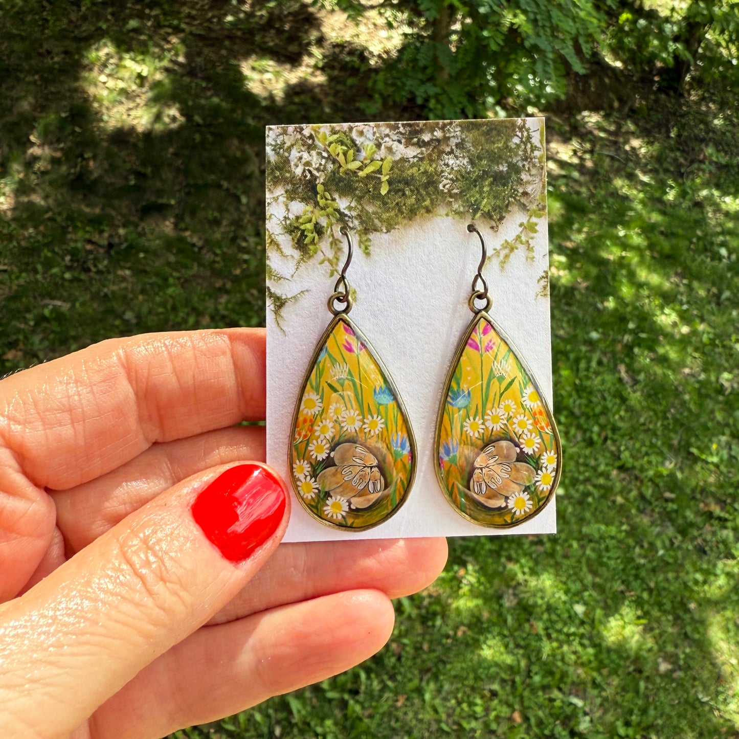 Bunnies Teardrop Earrings