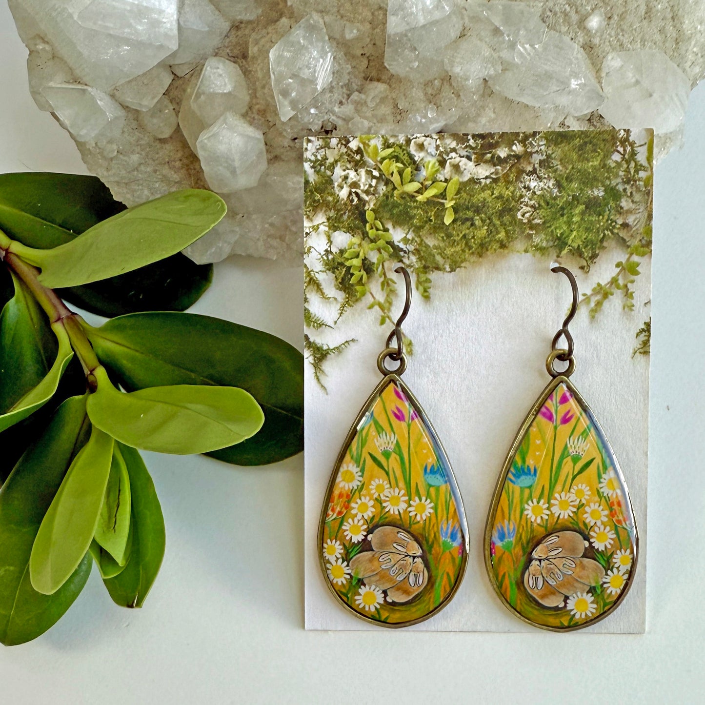 Bunnies Teardrop Earrings