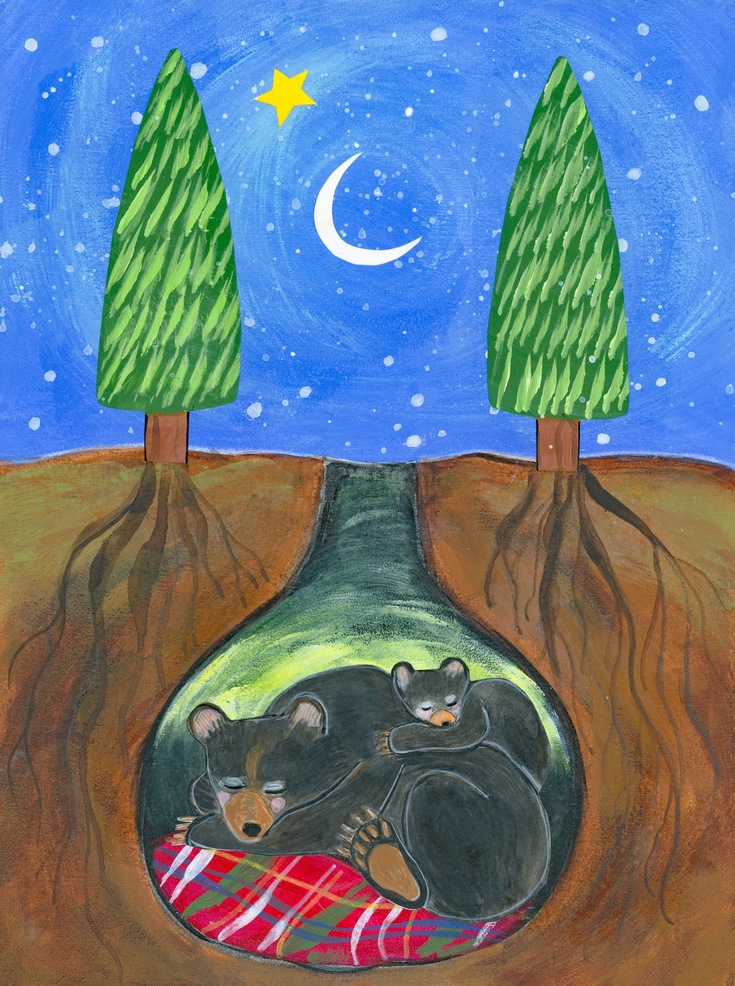 Deeply Rooted in Love- 6x8 Mixed Media Original Painting