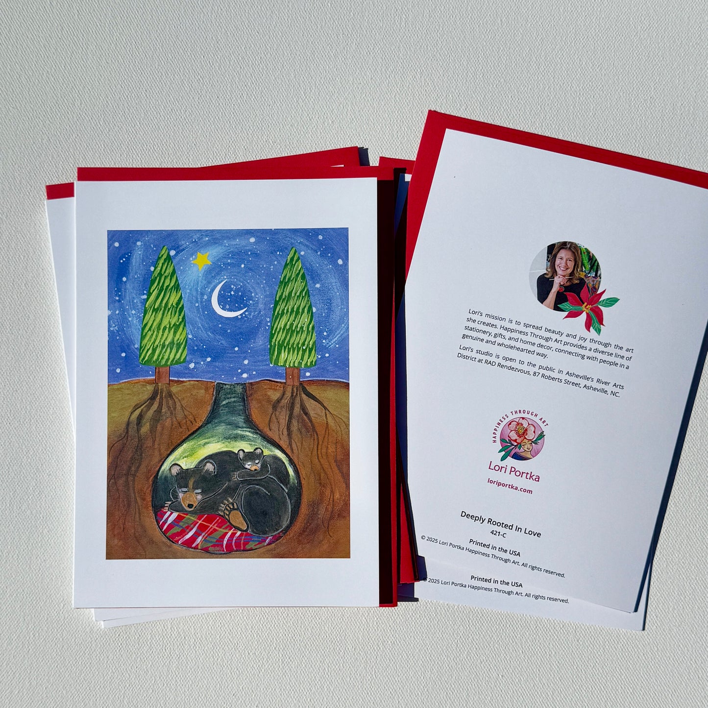 NEW Holiday Card Set:  6 or 12 Cards: Deeply Rooted in Love