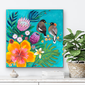 Island Myna Birds (24x24)