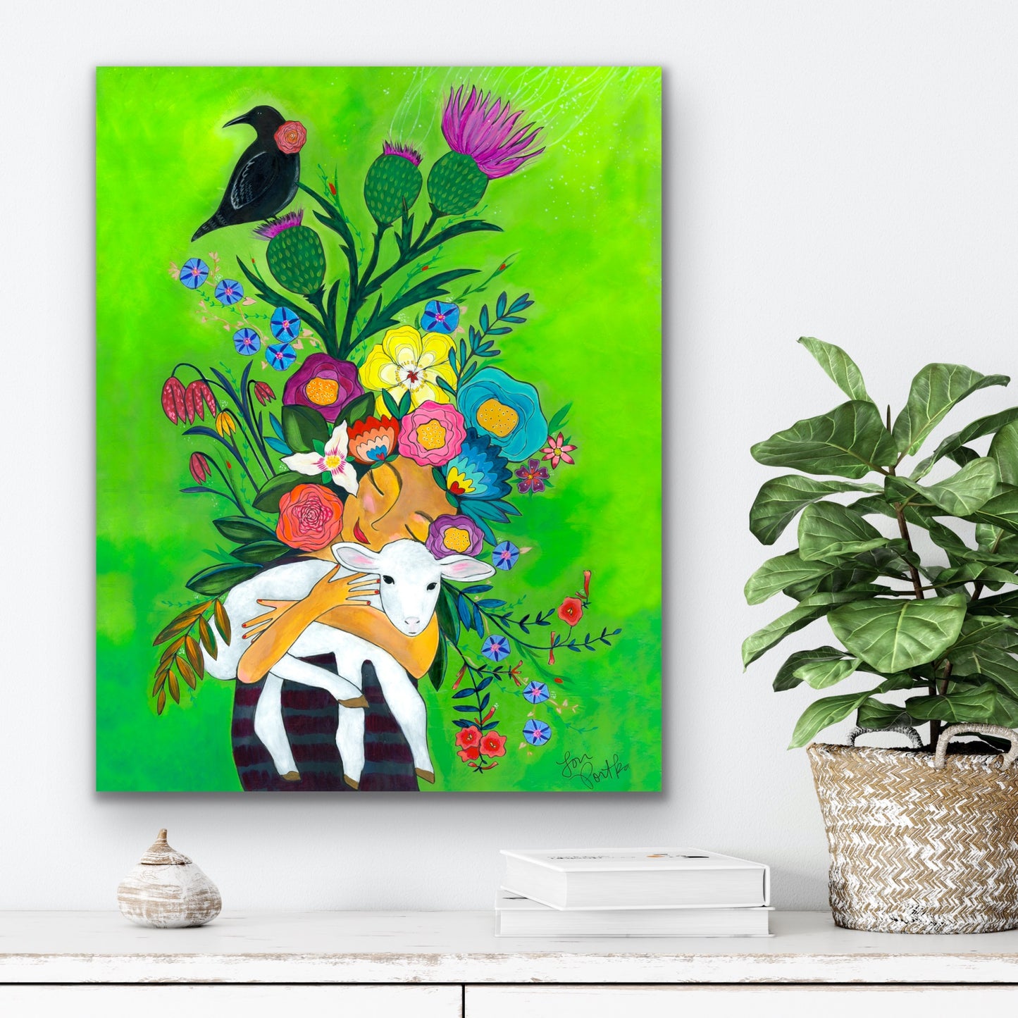 The Lady and the Lamb (8x12/24x36)