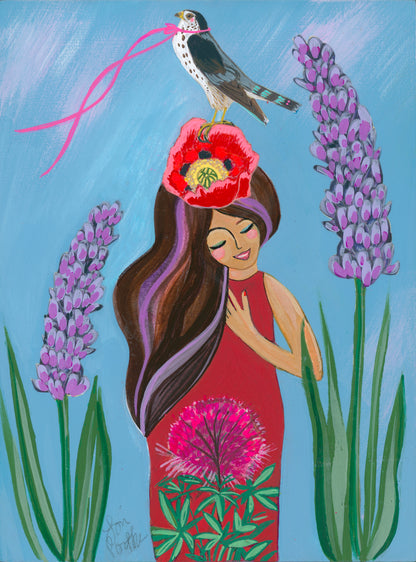 She Speaks her Truth- 6x8 Original Mixed Media Painting