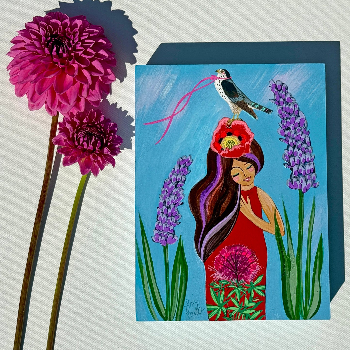 She Speaks her Truth- 6x8 Original Mixed Media Painting