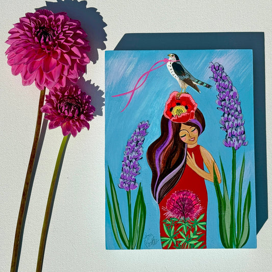 She Speaks her Truth- 6x8 Original Mixed Media Painting