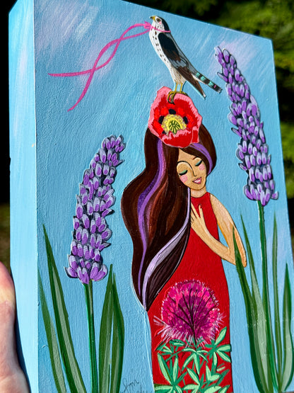 She Speaks her Truth- 6x8 Original Mixed Media Painting