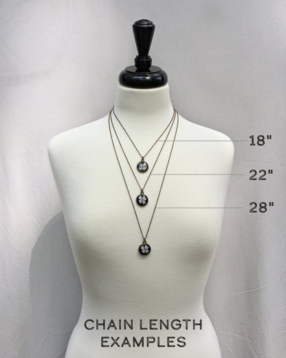 Blue Hummingbird Small Silver Teardrop Necklace