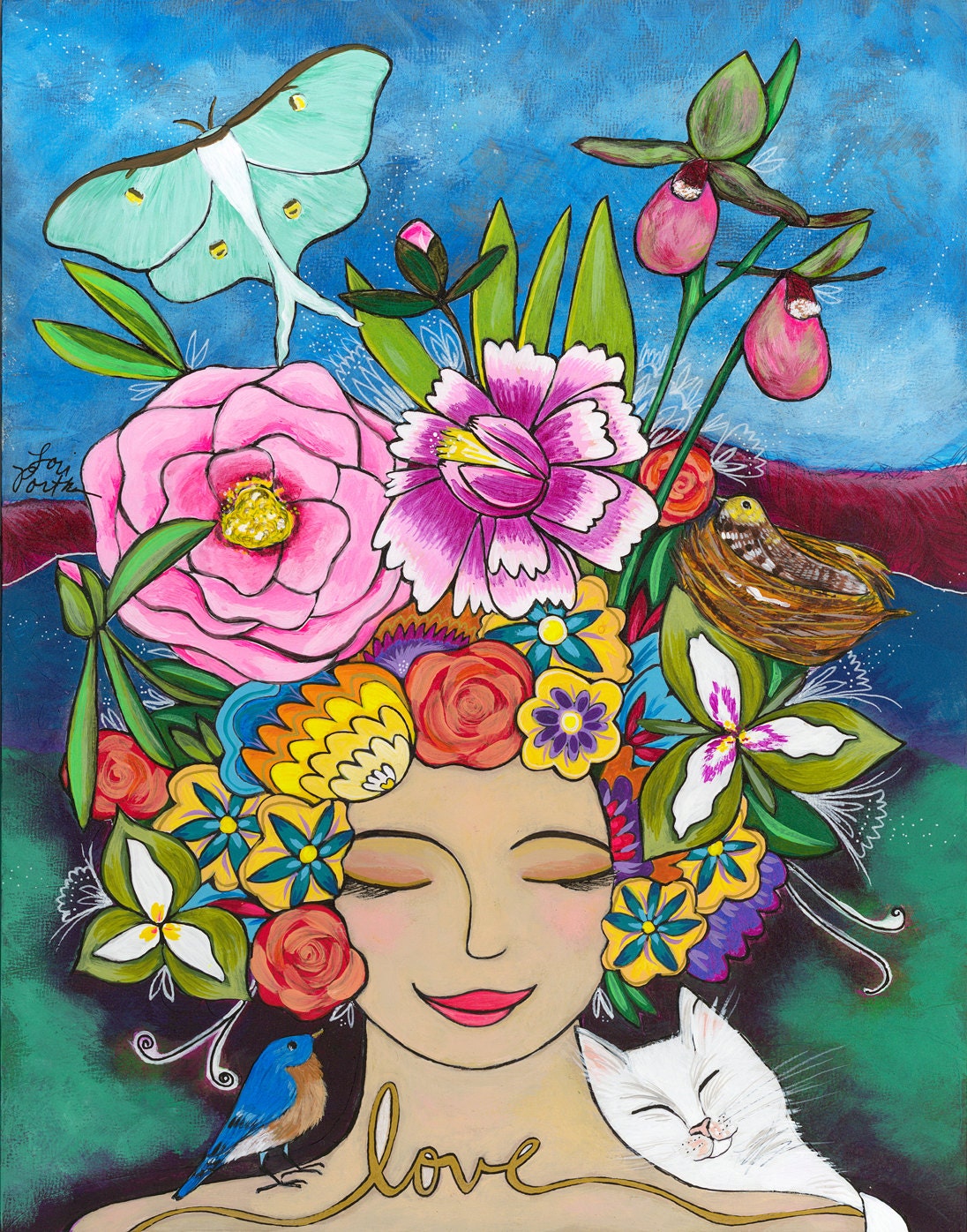 Abundance Goddess Wood Print (5x7/8x10)