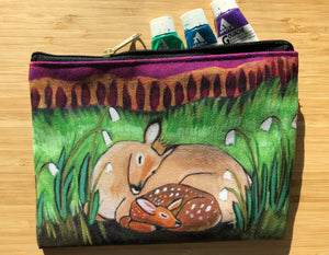 Small Accessory Pouch - Pure Love - Deer and Fawn