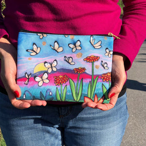 Small Accessory Pouch - Love is Rising - Butterflies