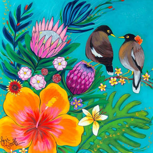 Island Myna Birds (24x24)