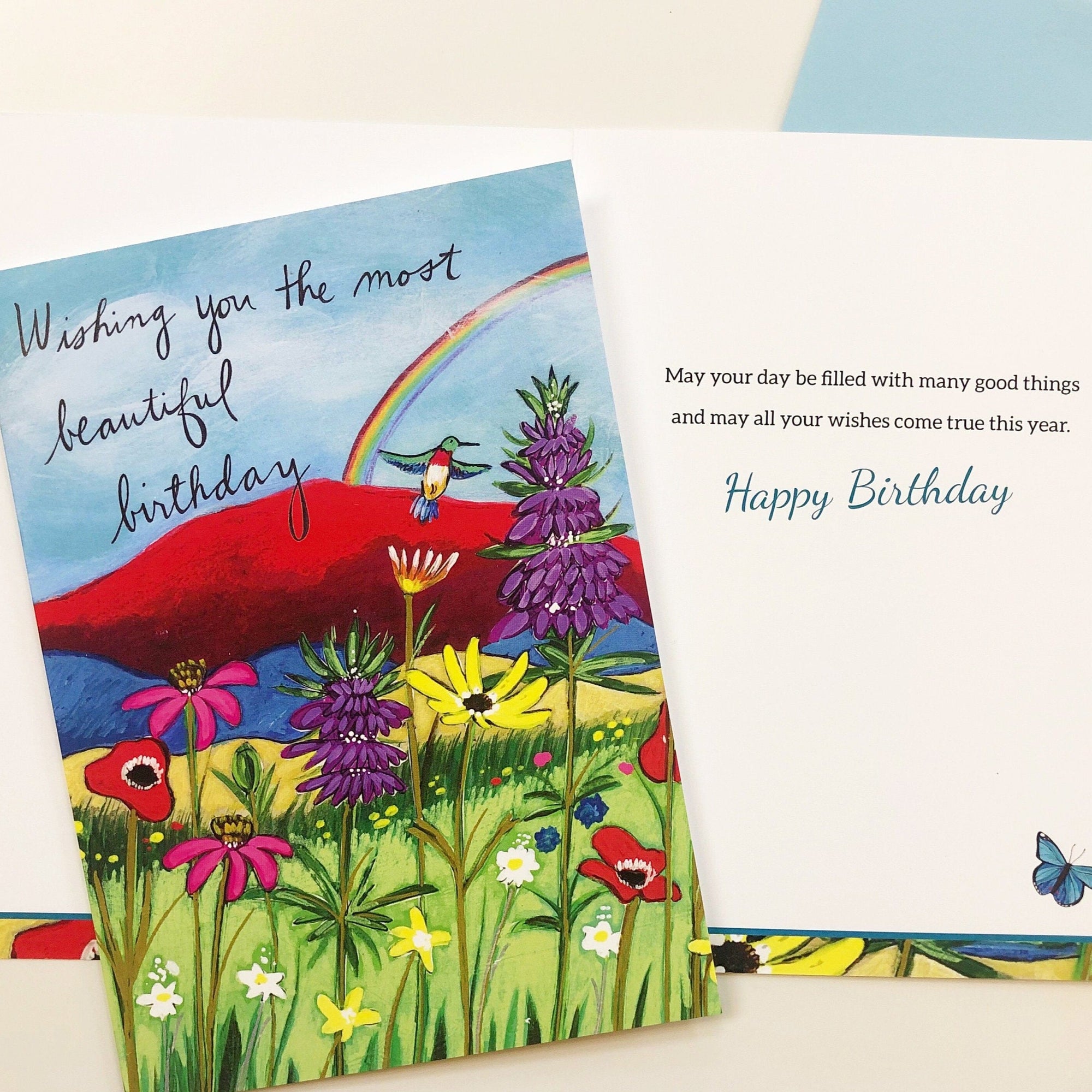 Birthday Card- Beautiful Birthday - Humming Bird