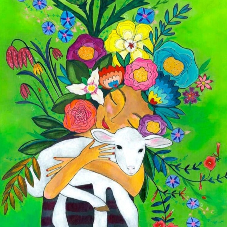The Lady and the Lamb (8x12/24x36)