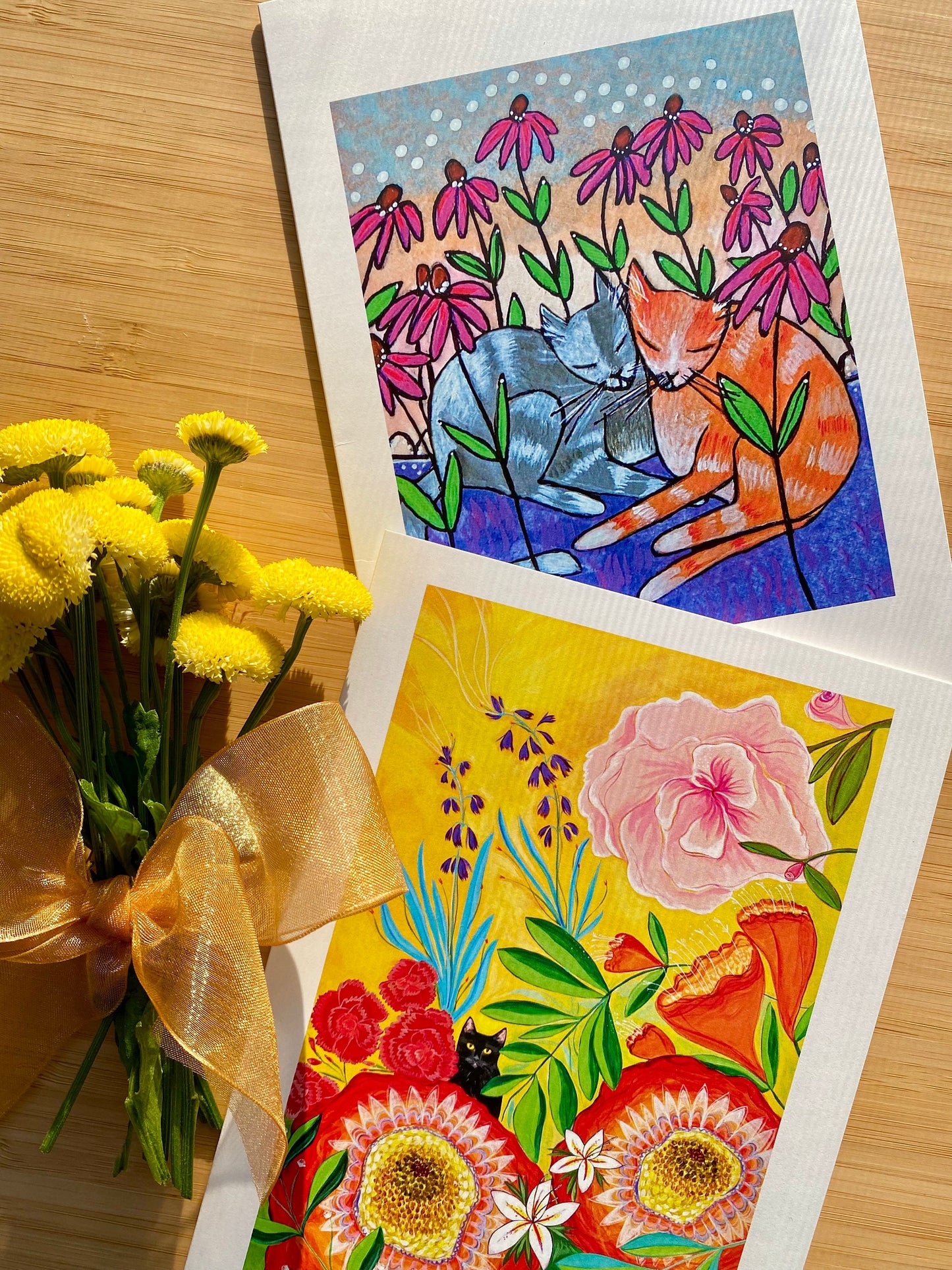Cats and Blooms Card Set