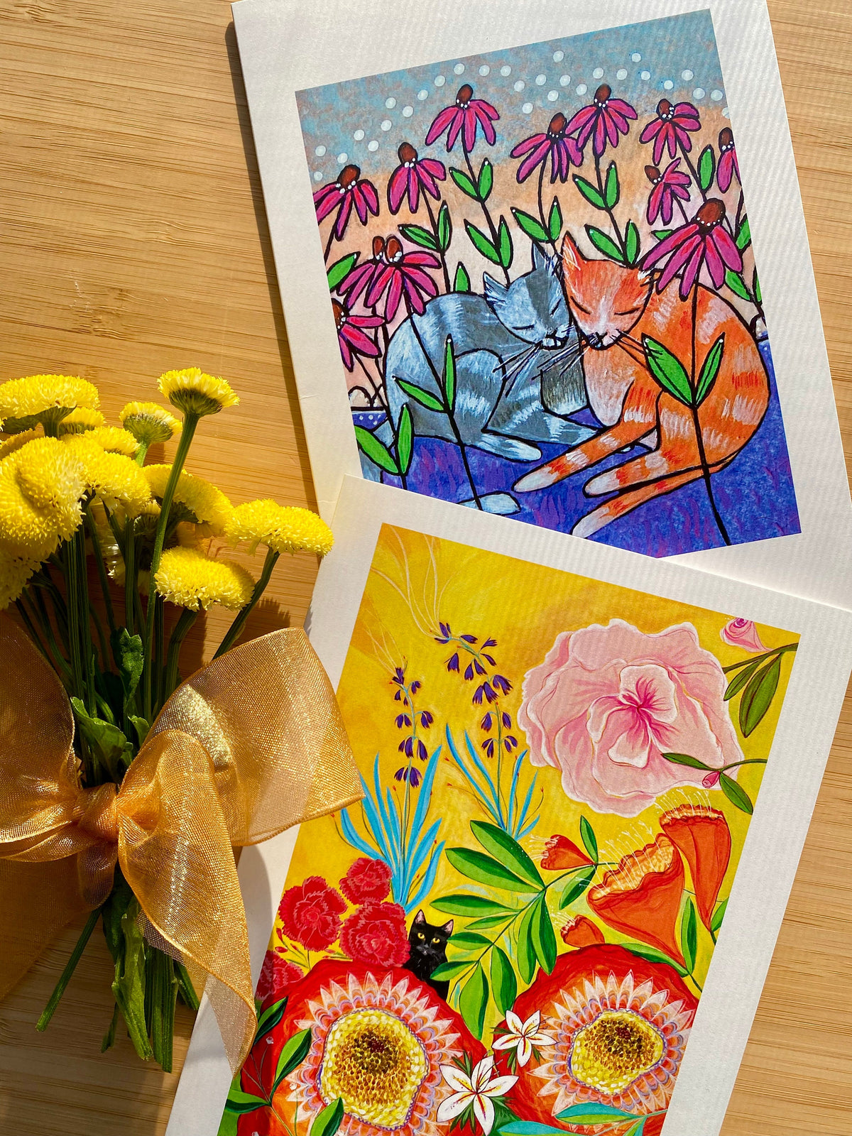 Cats and Blooms Card Set