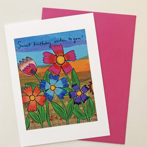 Birthday Card -Sweet Wishes on Your Birthday